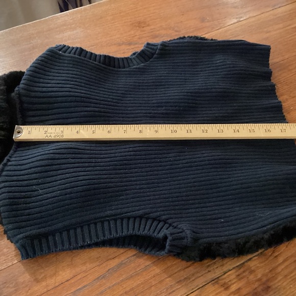 outdoor edition by PARKHURST, cropped faux fur with a sweater vest,size S/P - Picture 5 of 10